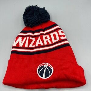 Washington Wizards Hat Youth Red NBA Cuffed Beanie Pom Pom‎ Cap New